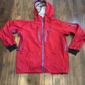 Ascend Waterproof Shell Jacket – Men’s XXL – Red – Pit Zips – Vertical Chest Zip